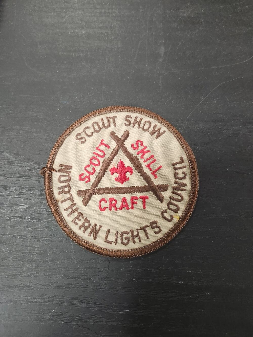 Vintage BSA Patch Northern Lights Council Scout Show Skills Craft Triangle Retro
